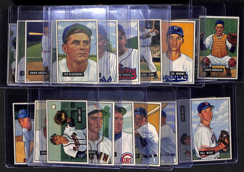 Lot Of 30 1951 Bowman Cards w. Ted Kluszewski