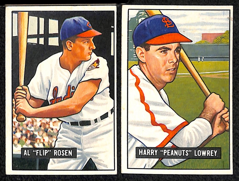 Lot Of 20 1951 Bowman Cards w. Casey Stengel