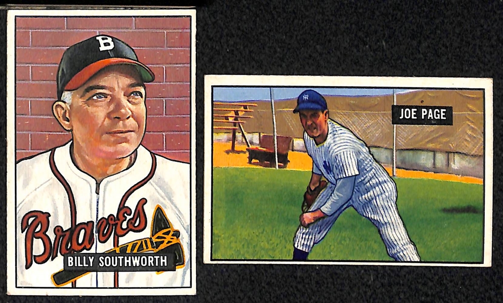 Lot Of 21 1951 Bowman Cards w. Casey Stengel