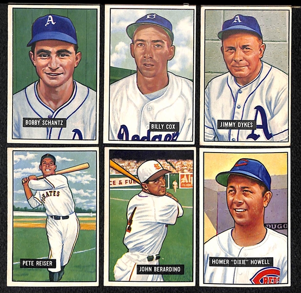 Lot Of 25 1951 Bowman Cards w. Bobby Shantz