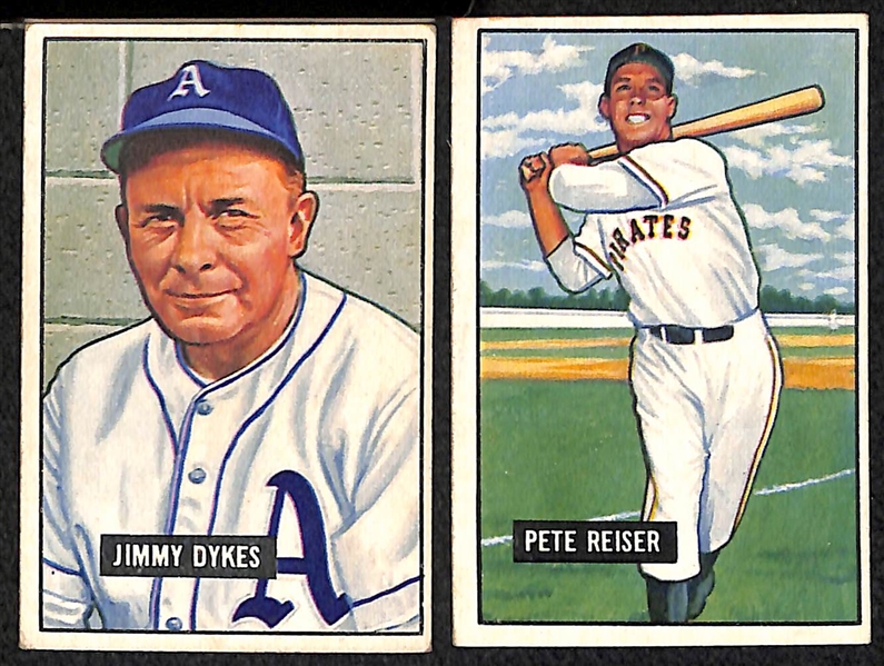 Lot Of 25 1951 Bowman Cards w. Bobby Shantz