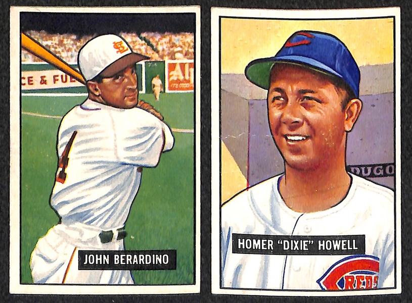 Lot Of 25 1951 Bowman Cards w. Bobby Shantz