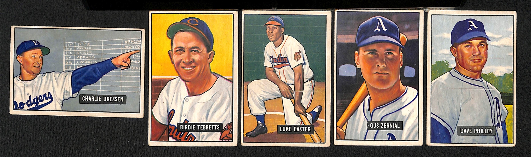 Lot Of 11 1951 Bowman High Number Cards w. Charlie Dressen