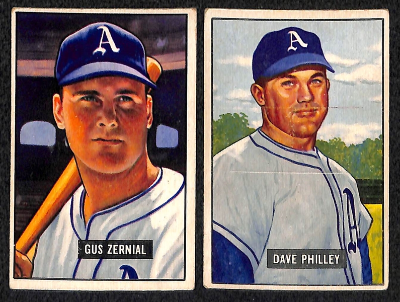 Lot Of 11 1951 Bowman High Number Cards w. Charlie Dressen