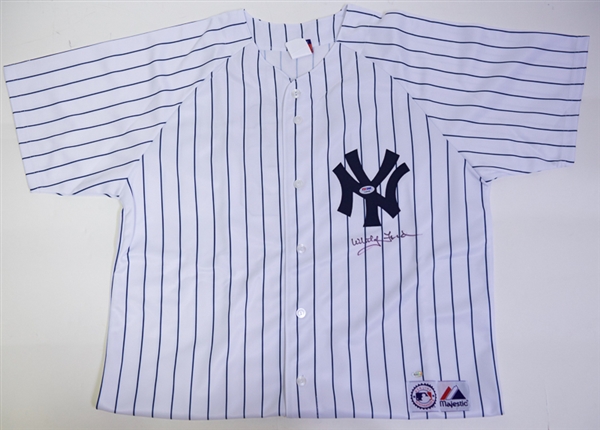 Whitey Ford Signed Yankees Jersey - PSA