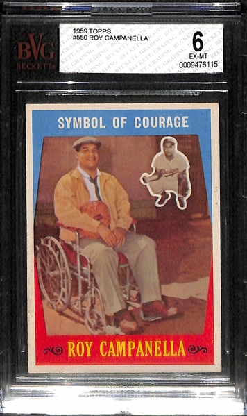 1955 Bowman & Topps Roy Campanella Cards BVG