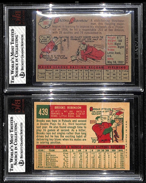 1958 & 1959 Topps Brooks Robinson Cards BVG