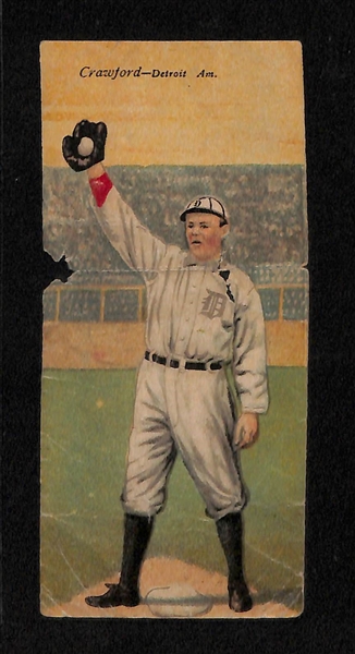 Lot of 2 - 1911 T201 Mecca Double Folders w. TY COBB/Crawford & Daubert/Rucker - BVG