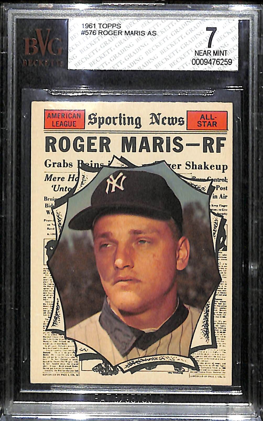 Lot Detail 1961 Topps 576 Roger Maris All Star Card BVG 7