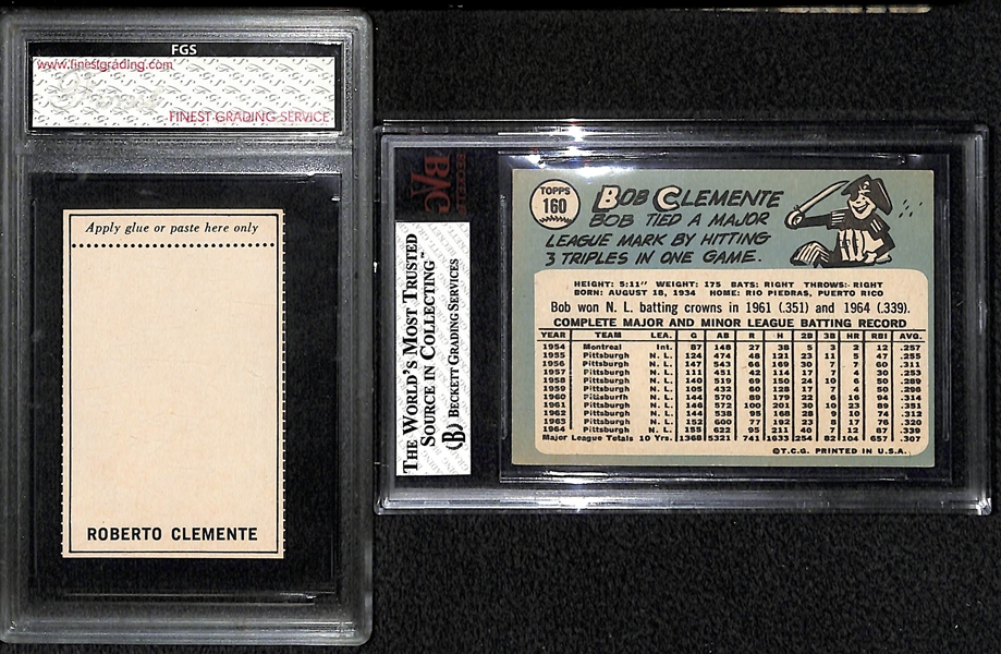 Lot Of 2 Roberto Clemente Cards w. 1965 Topps BVG 5