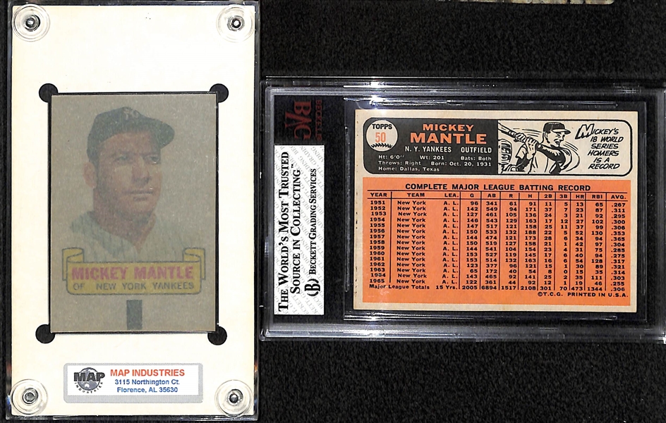 Lot Of 2 1966 Topps Mickey Mantle Cards