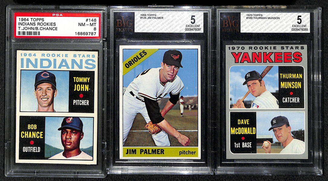Lot of 3 Baseball RC Cards w. Munson & Palmer
