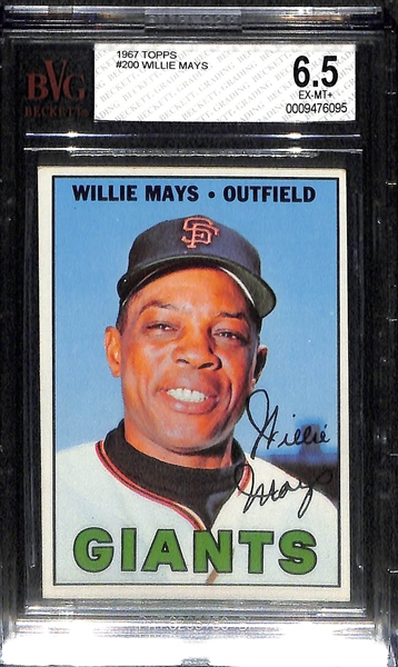 Lot Of 3 Willie Mays BVG Graded Vintage Cards