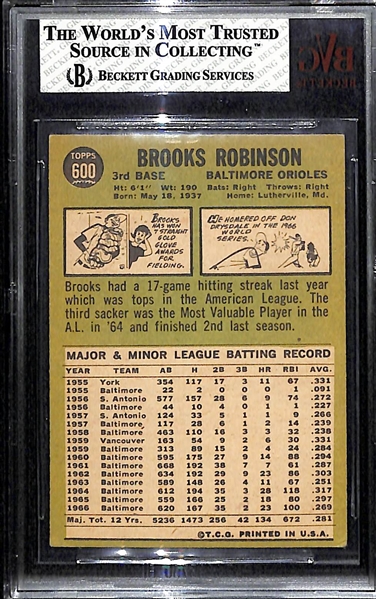 1967 Topps #600 Brooks Robinson Card BVG 5