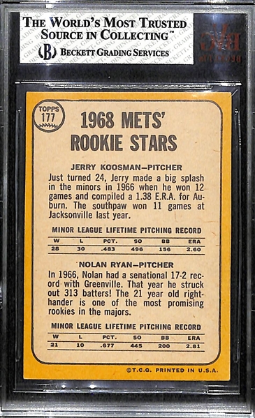 1968 Topps Nolan Ryan Rookie Card BVG 5