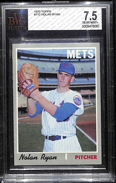 1970 Topps #712 Nolan Ryan Card BVG 7.5