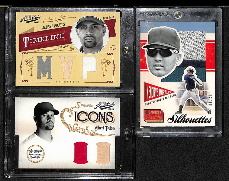 Lot Of 13 Baseball Relic Cards w. Pujols & Tanaka