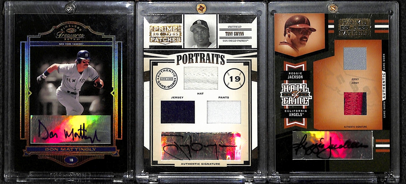 Lot Of 3 Baseball Stars Auto Cards w. Tony Gwynn
