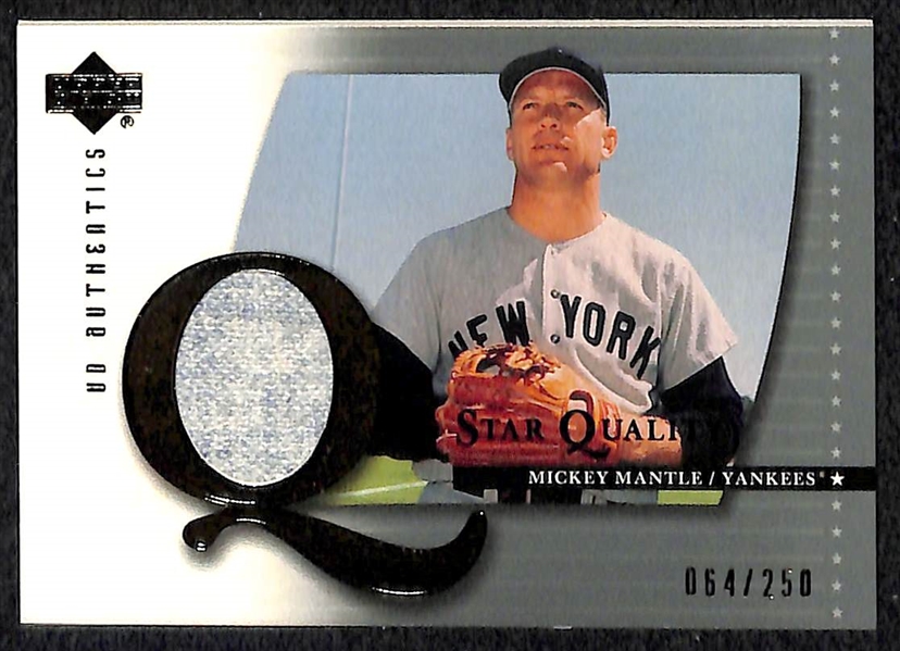 Lot Of 3 Mickey Mantle Relic Cards