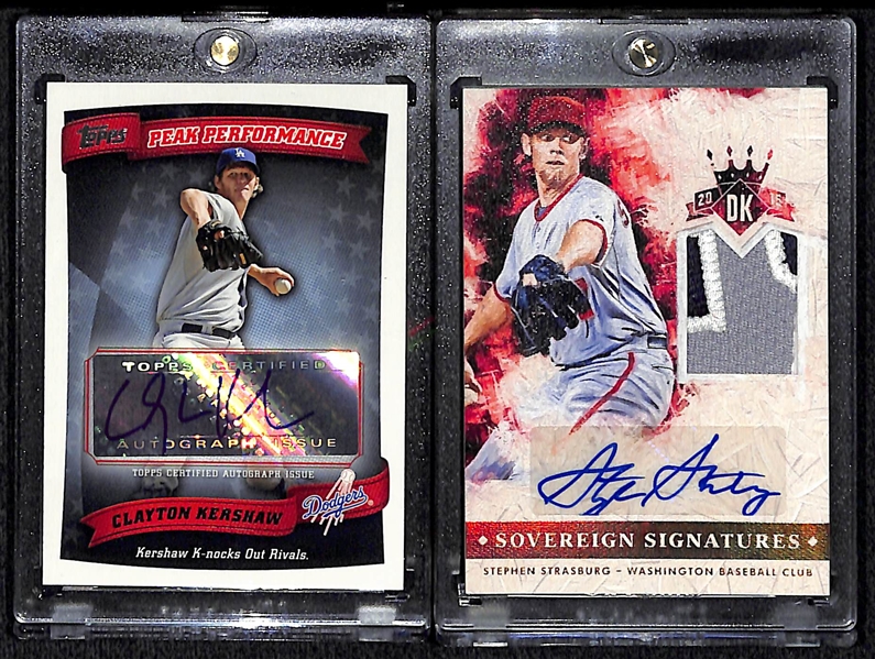 Stephen Strasburg & Clayton Kershaw Autograph Cards