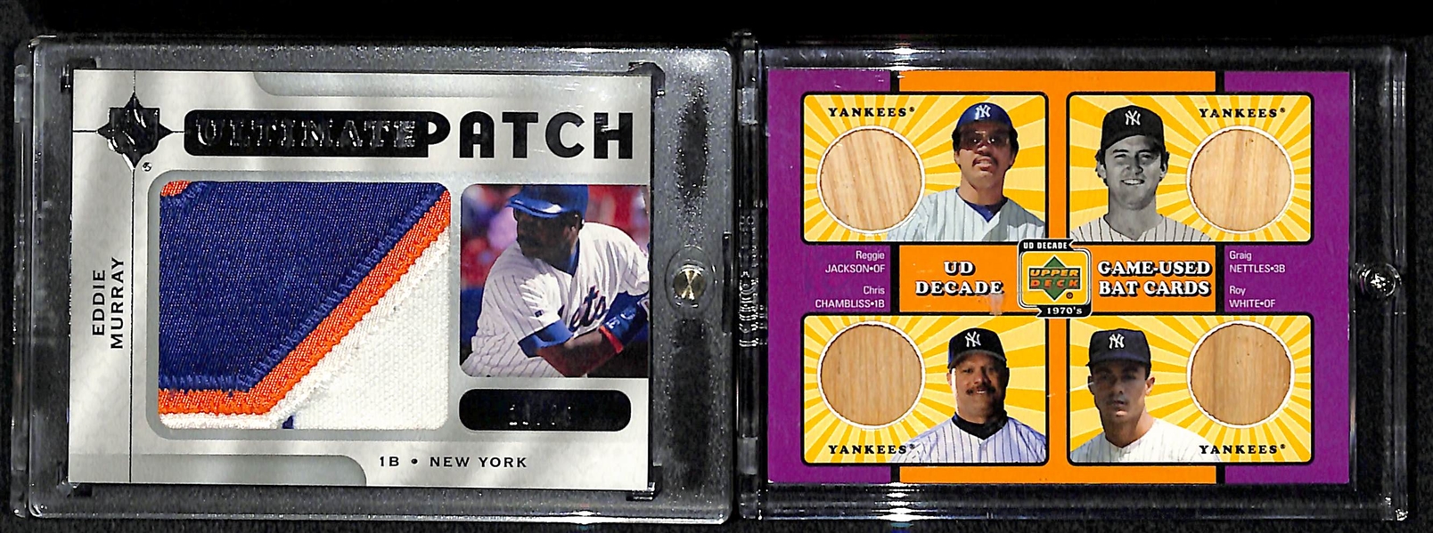 Lot Of 8 Baseball HOF Relic Cards w. Berra & Murray