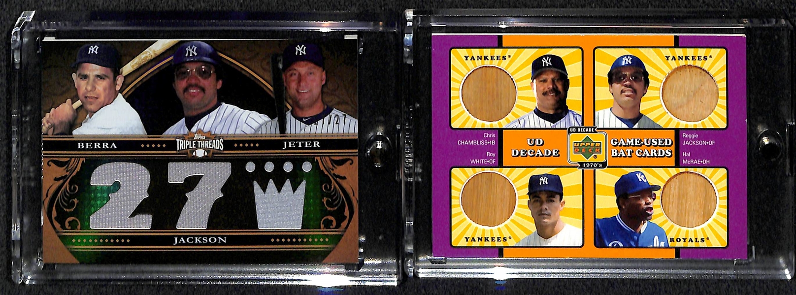 Lot Of 8 Baseball HOF Relic Cards w. Berra & Murray