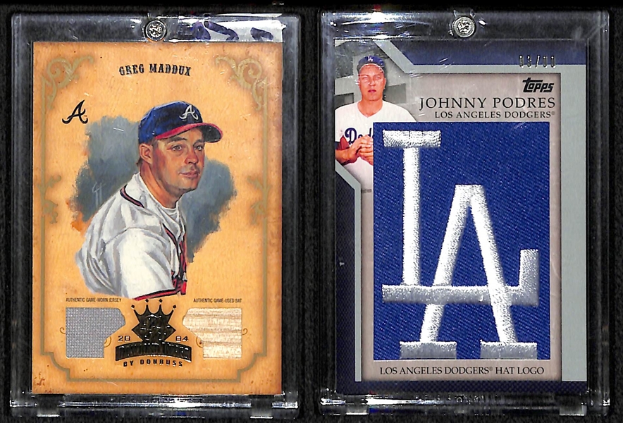 Lot Of 8 Baseball HOF Relic Cards w. Berra & Murray