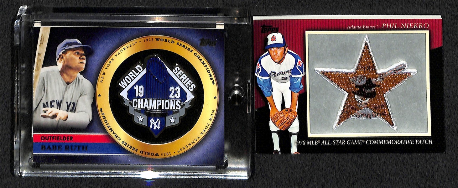 Lot Of 8 Baseball HOF Relic Cards w. Berra & Murray