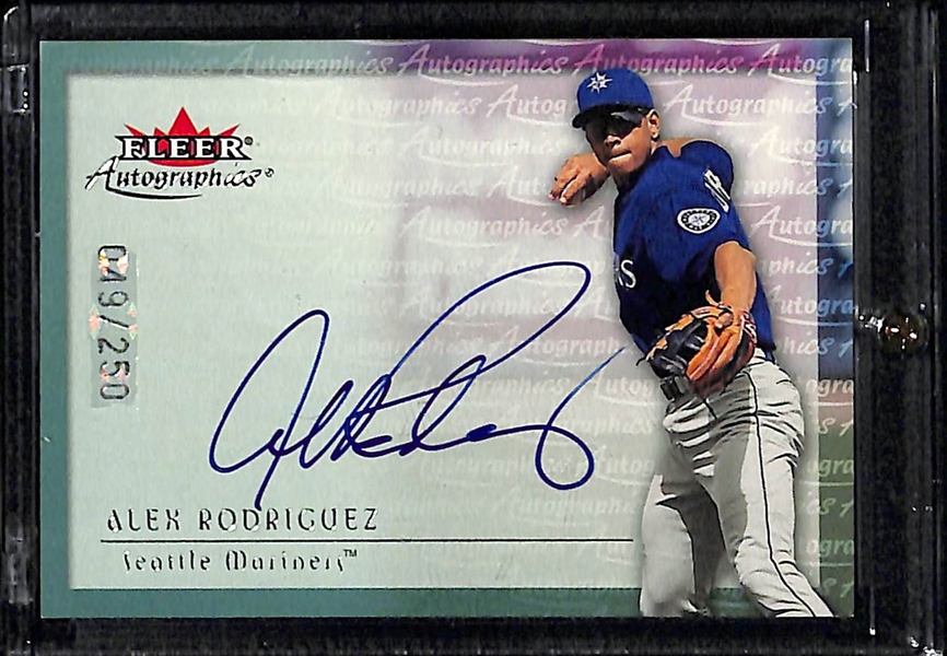Lot Of 4 Alex Rodriguez Autograph & Rookie Cards