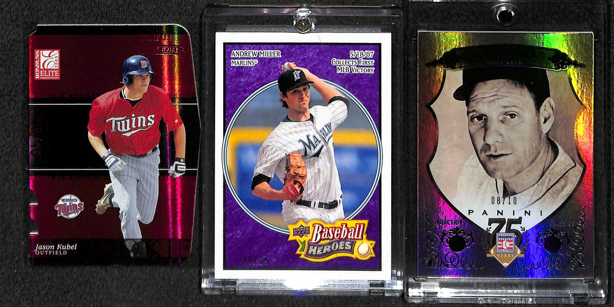 Lot Of 11 Baseball Refractor & Low Numbered Cards w. Alex Rodriguez