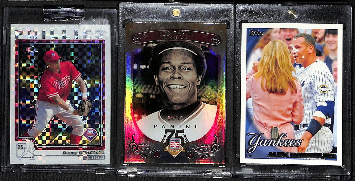 Lot Of 11 Baseball Refractor & Low Numbered Cards w. Alex Rodriguez
