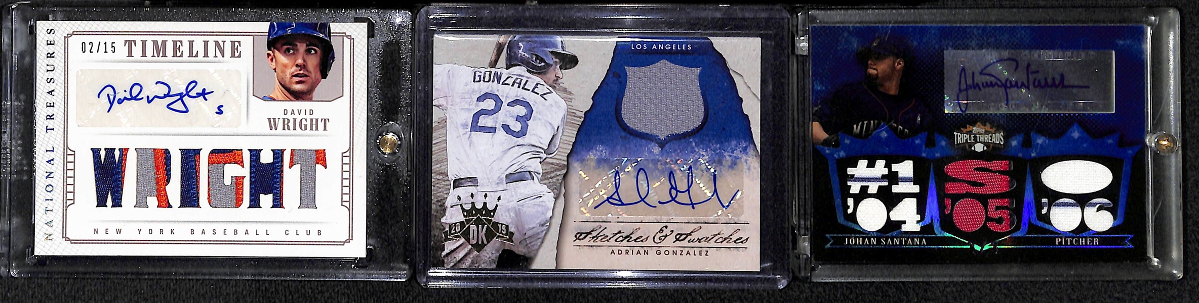 Lot Of 9 Baseball Stars Autograph Cards w. Wright & Garciaparra