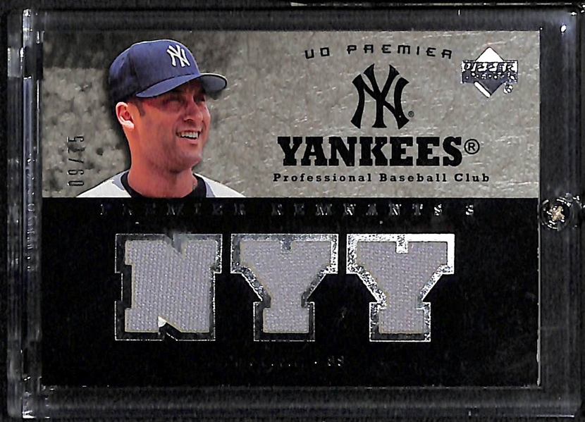 Lot Of 3 Yankees Autograph & Jersey Cards w. Derek Jeter