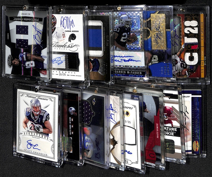 Lot Of 14 Football Stars Autograph Cards w. D.Bryant & CJ Spiller