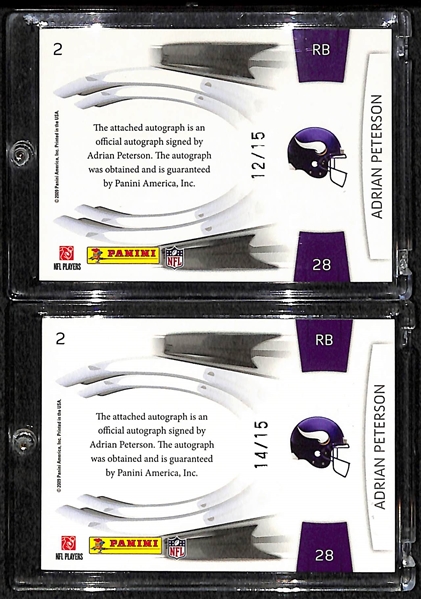 Lot Of 2 Adrian Peterson Autograph Cards
