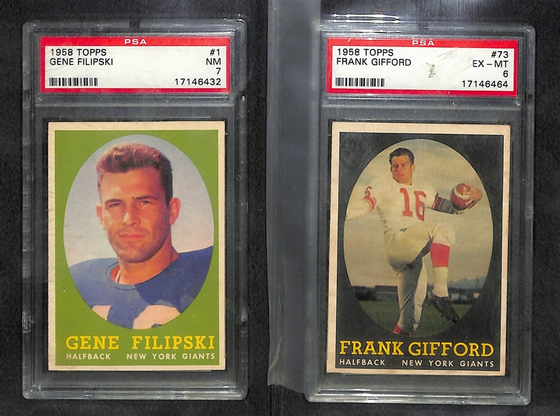 1958 Topps Football Complete Card Set w. Brown RC