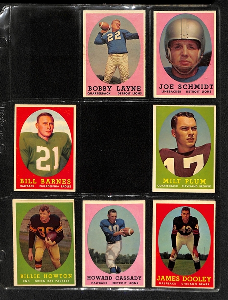 1958 Topps Football Complete Card Set w. Brown RC