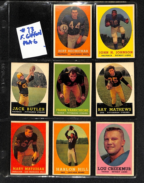 1958 Topps Football Complete Card Set w. Brown RC