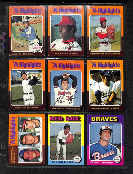 1975 Topps Baseball Card Set w. Brett & Yount RC's