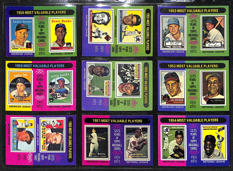 1975 Topps Baseball Card Set w. Brett & Yount RC's