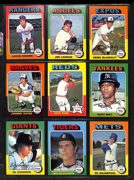 1975 Topps Baseball Card Set w. Brett & Yount RC's