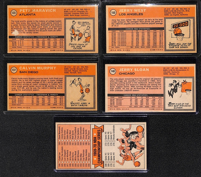 1970-71 Topps Basketball Second Series Card Set w. Maravich RC