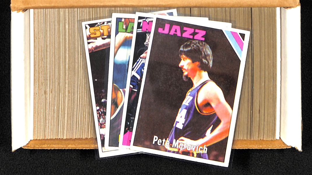 1975-76 Topps Basketball Complete Card Set w. Malone RC