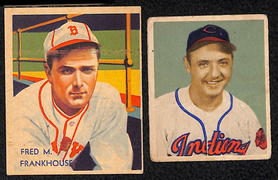 Lot Of 11 1935-52 Baseball Cards w. Arky Vaughan