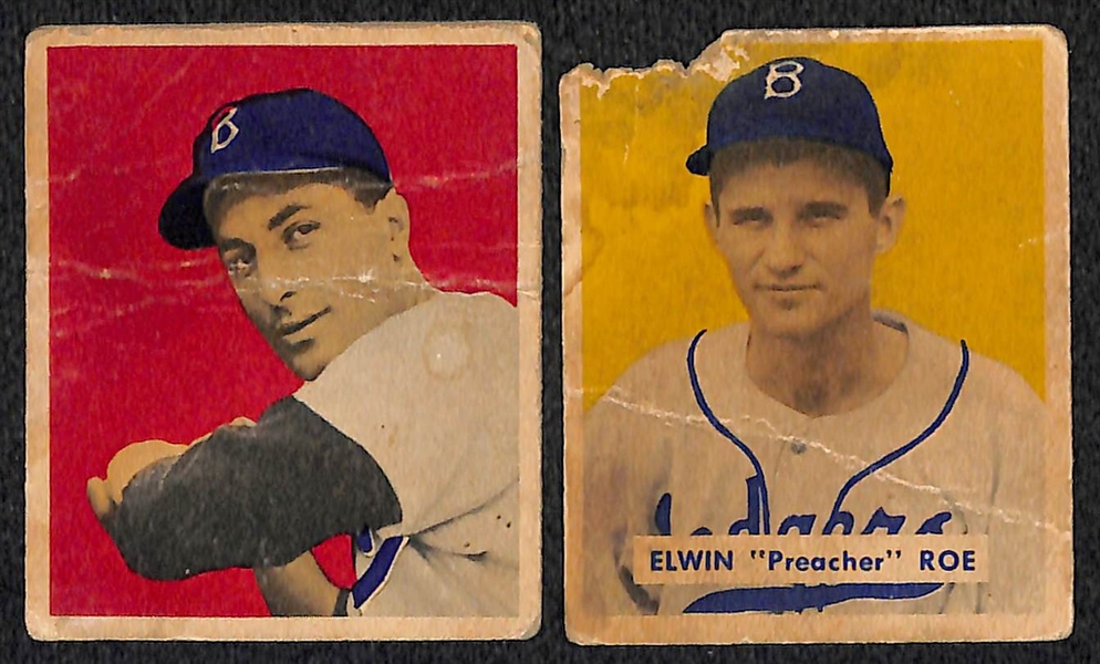 Lot Of 11 1935-52 Baseball Cards w. Arky Vaughan