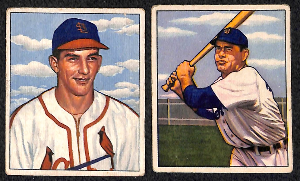 Lot Of 11 1935-52 Baseball Cards w. Arky Vaughan