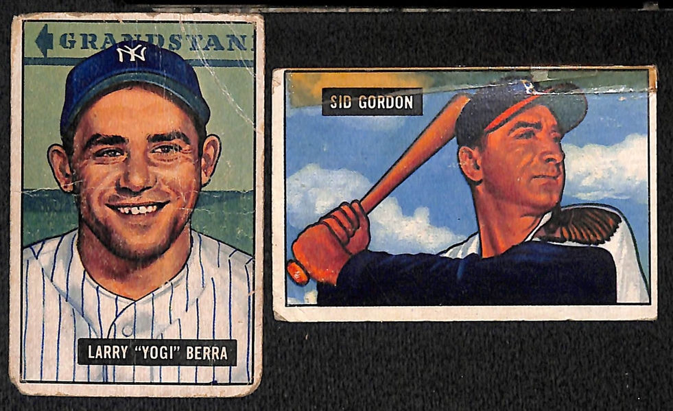 Lot Of 12 1951/52 Bowman Baseball Cards w. Berra