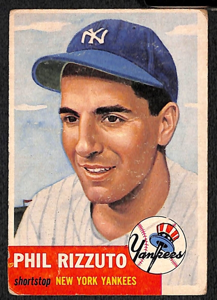 Lot Of 30 1953 Topps Baseball Cards w. Rizzuto