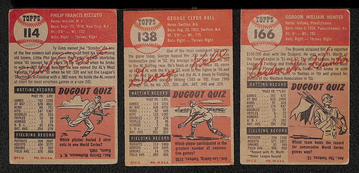 Lot Of 30 1953 Topps Baseball Cards w. Rizzuto