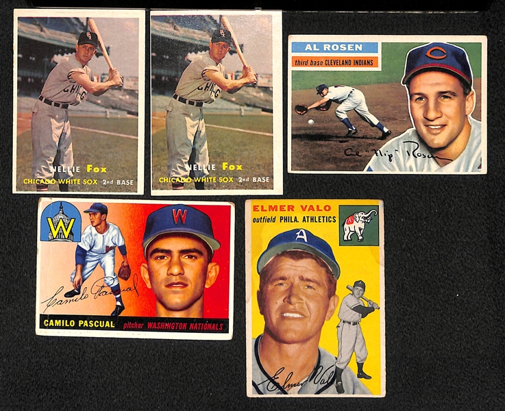 Lot Of 15 1954-1957 Topps Baseball Cards w. Fox